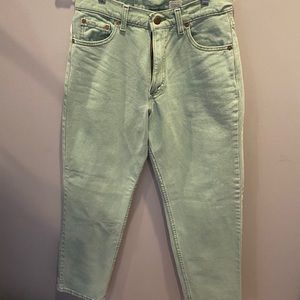 Teal vintage Levi’s.